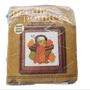 Needle Pointers Knitting Basket VTG 1975 Ruth Houseworth #5395 Kit 1970s Granny